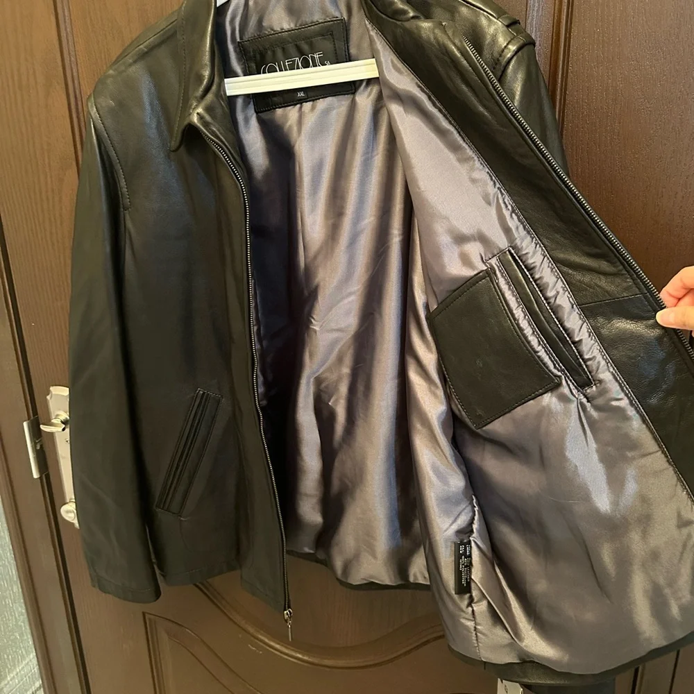 Vintage Collezione Men’s Genuine Leather Burnished Lamb Leather Jacket Coat XXL